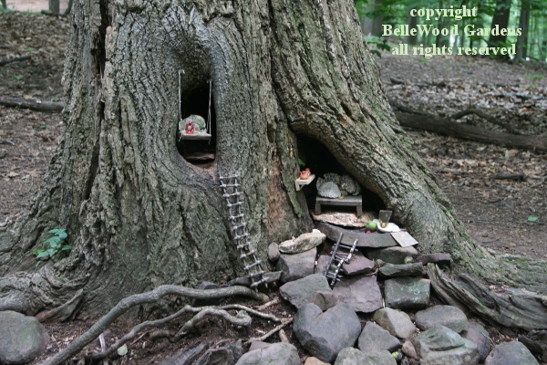 tree stump fairy house two